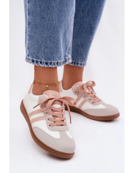 Women's Low Sneakers White-Pink Loredis