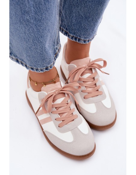 Women's Low Sneakers White-Pink Loredis