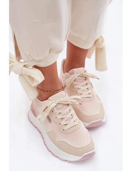 Women's Platform Sneakers Beige Lelmira