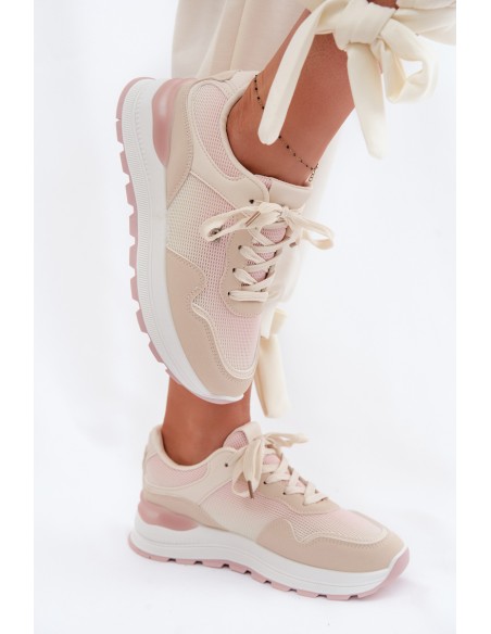 Women's Platform Sneakers Beige Lelmira