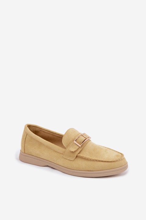 Women's Yellow Loafers With Buckle Belinae