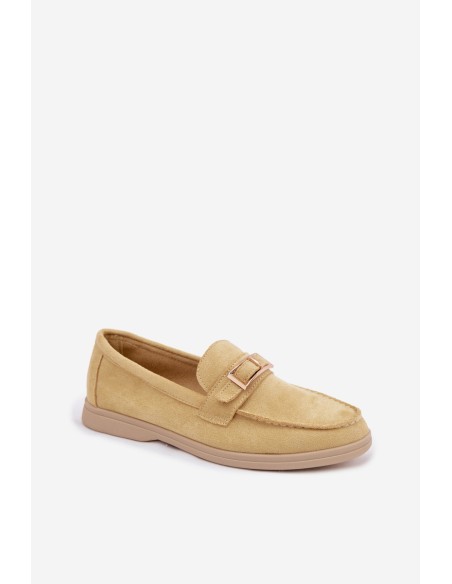 Women's Yellow Loafers With Buckle Belinae