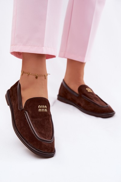 Women's Flat Loafers Vinceza 62271 Chocolate