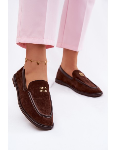 Women's Flat Loafers Vinceza 62271 Chocolate