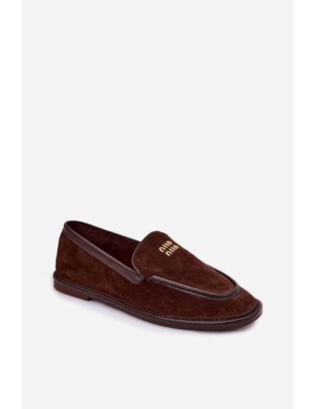 Women's Flat Loafers Vinceza 62271 Chocolate