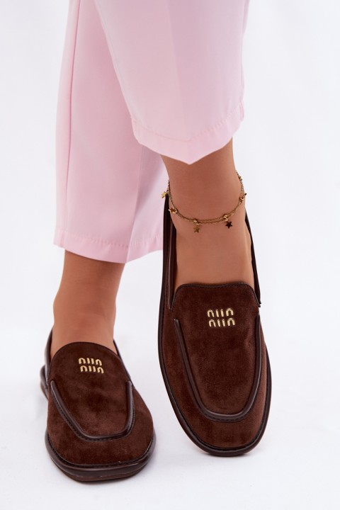 Women's Flat Loafers Vinceza 62271 Chocolate