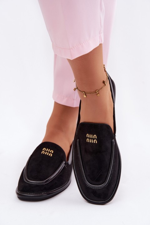 Women's Flat Moccasins Vinceza Black