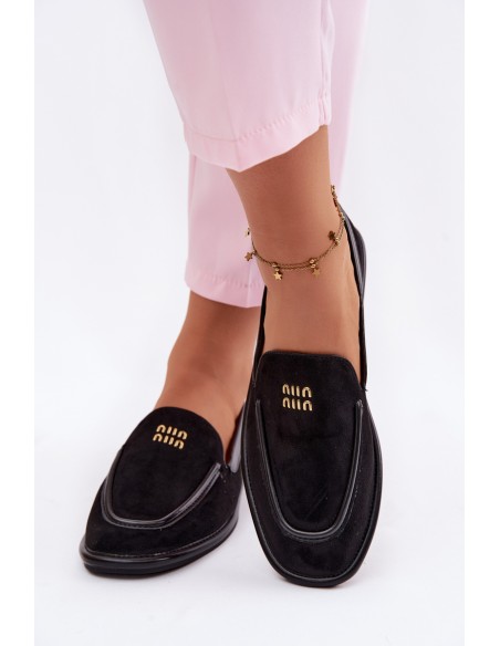 Women's Flat Moccasins Vinceza Black