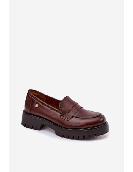 Vinceza Leather Women's Loafers 18125 Brown