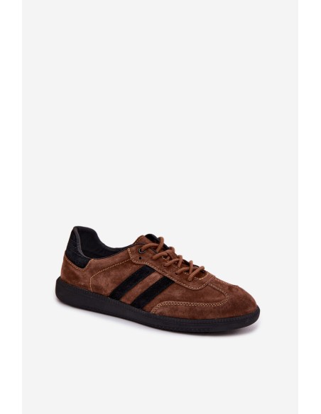 Leather Suede Women's Sneakers Brown Ismina