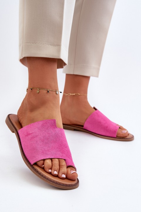Women's Suede Flip-Flops Pink Amite