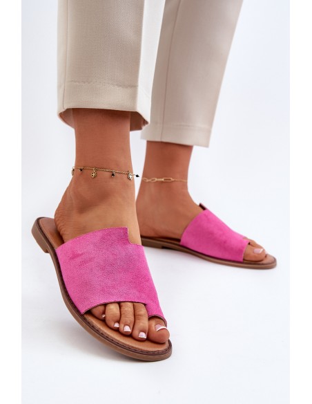 Women's Suede Flip-Flops Pink Amite