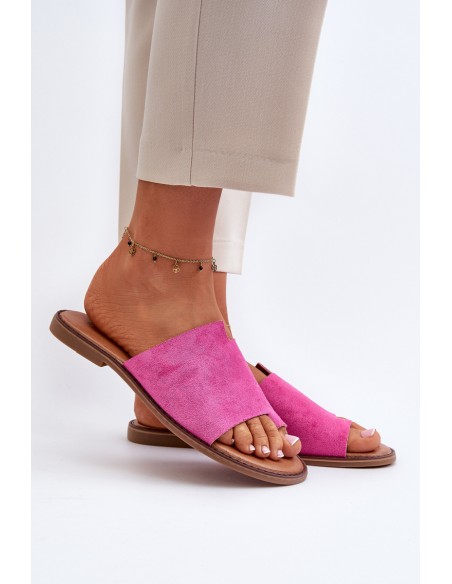 Women's Suede Flip-Flops Pink Amite