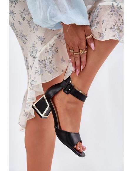 Black Heeled Sandals Women Zennia