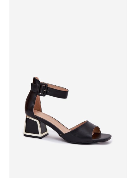 Black Heeled Sandals Women Zennia