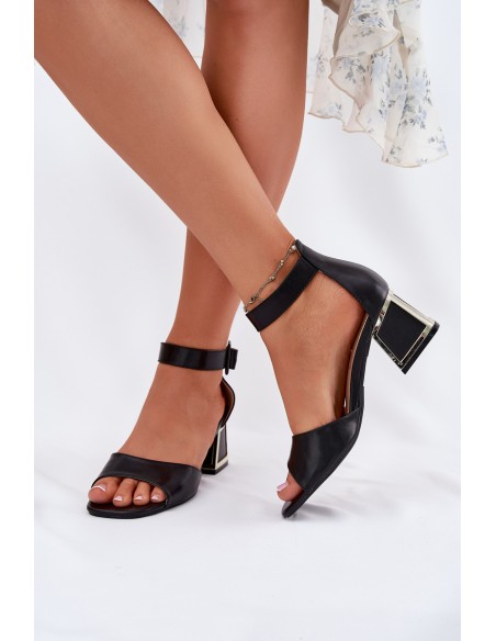 Black Heeled Sandals Women Zennia