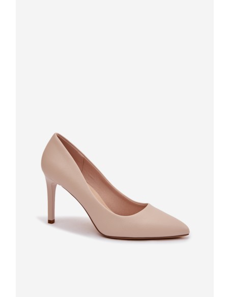 Eco Leather Heels Sergio Leone 1339 Light Beige