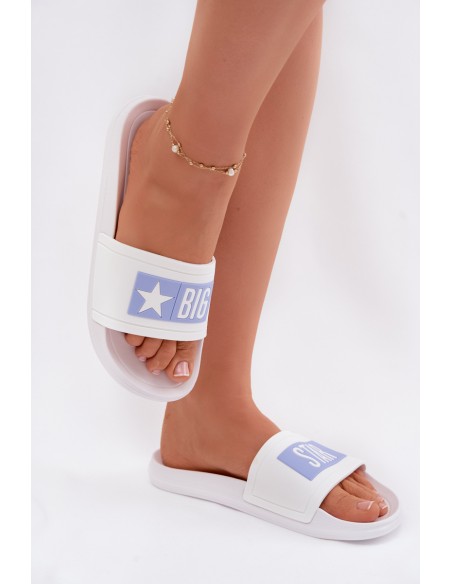Women's Slides Big Star TT274A002 White-Blue