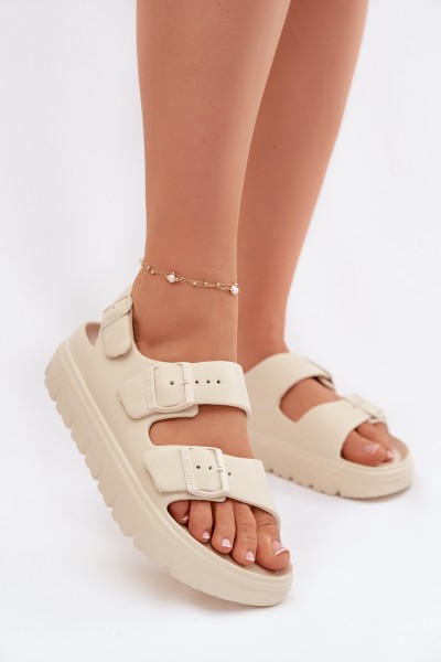 Women's Foam Platform Sandals Big Star TT274A032 Light Beige