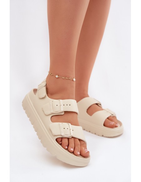 Women's Foam Platform Sandals Big Star TT274A032 Light Beige