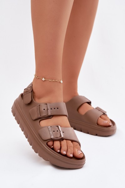Women's Foam Sandals Platform Big Star TT274A035 Brown