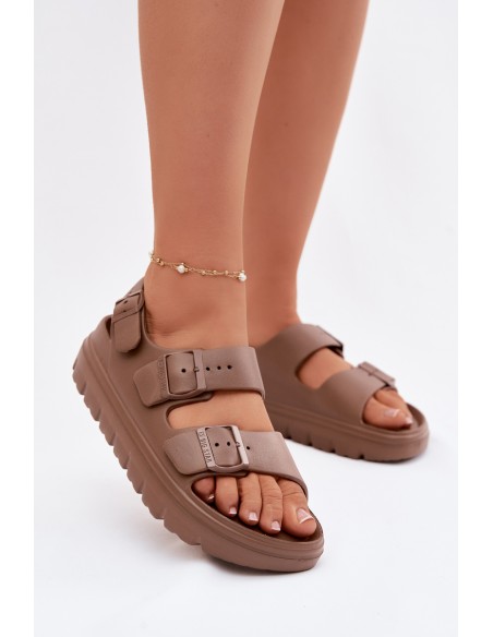 Women's Foam Sandals Platform Big Star TT274A035 Brown