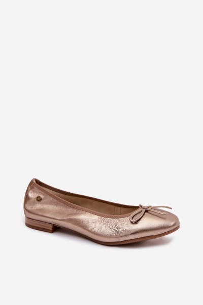Leather Women's Ballerinas Maciejka P6800-25 Gold 2