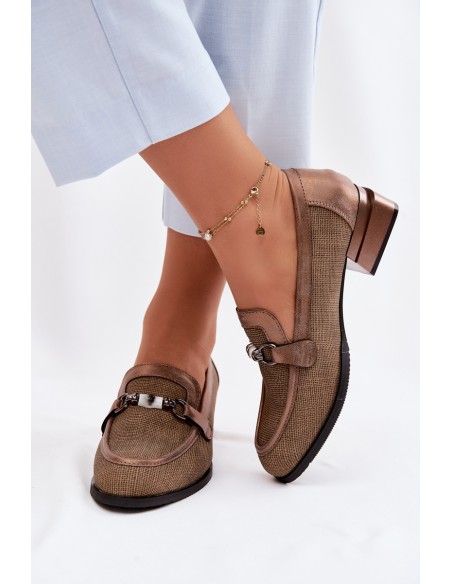 Women's Heeled Shoes With Decorative Detail Brown Meliva