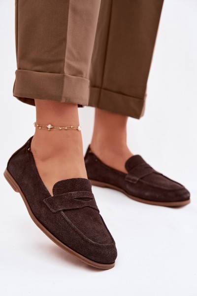 Vinceza Suede Loafers 18122 Chocolate