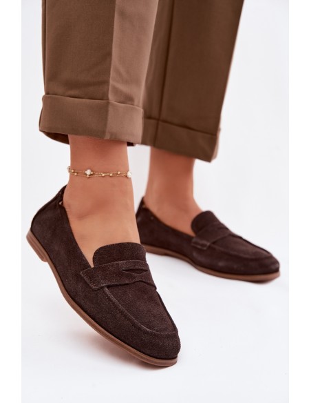 Vinceza Suede Loafers 18122 Chocolate