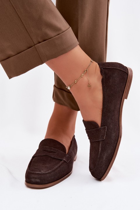 Vinceza Suede Loafers 18122 Chocolate