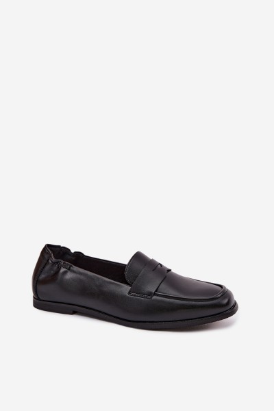 Vinceza Leather Loafers 18121 Black 2
