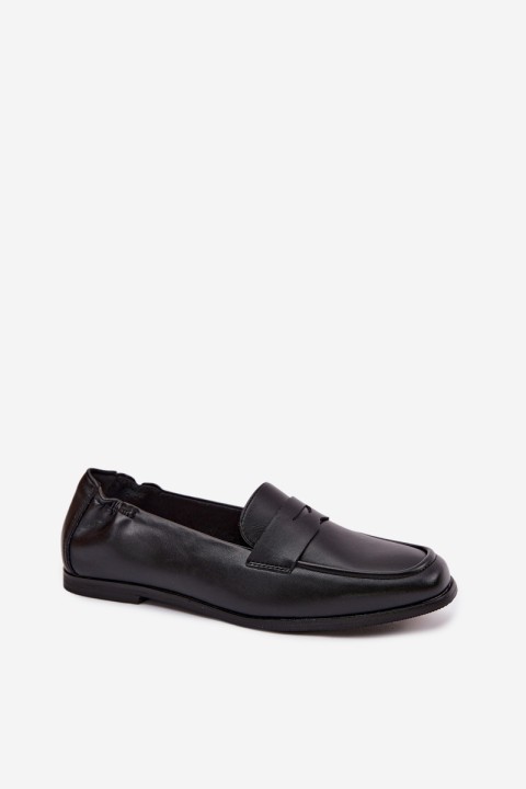 Vinceza Leather Loafers 18121 Black
