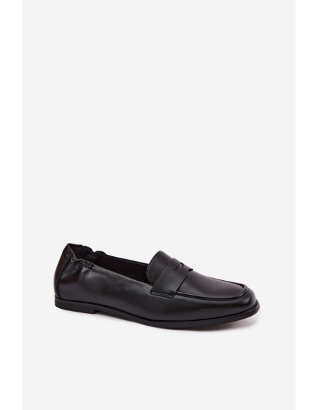 Vinceza Leather Loafers 18121 Black