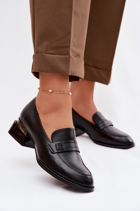 Women's Block Heel Shoes Vinceza 58625 Black