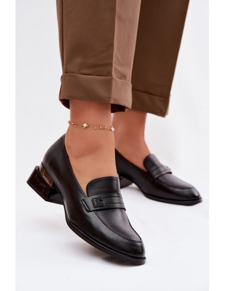 Women's Block Heel Shoes Vinceza 58625 Black