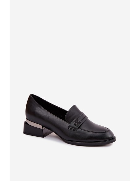 Women's Block Heel Shoes Vinceza 58625 Black