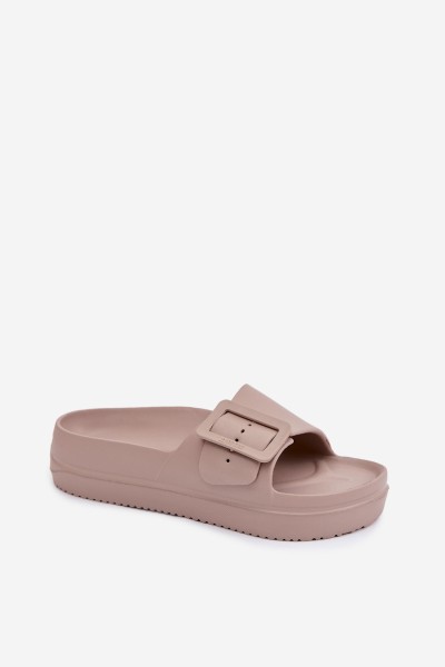 Women's Foam Platform Sandals With Buckle Big Star TT274A079 Dark Beige 2