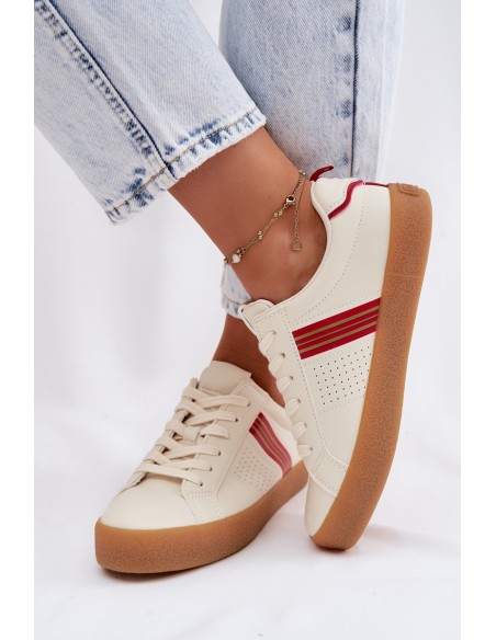 Eco Leather Women's Sneakers Big Star TT274307 Light Beige