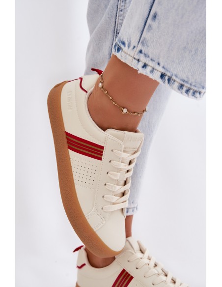 Eco Leather Women's Sneakers Big Star TT274307 Light Beige