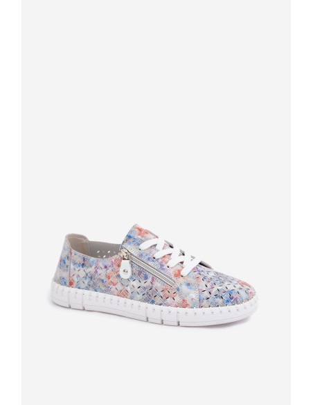 Silver Suede Open Shoes Kamelia