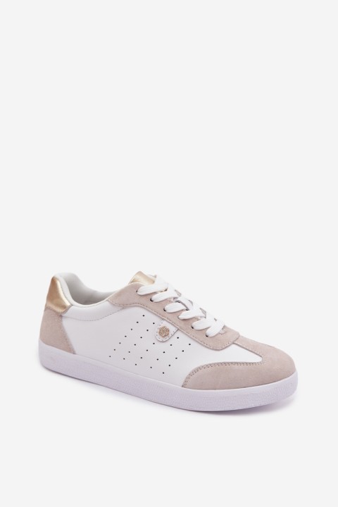 Women's Sneakers Made of Natural Leather LR61-7091 White