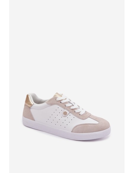 Women's Sneakers Made of Natural Leather LR61-7091 White