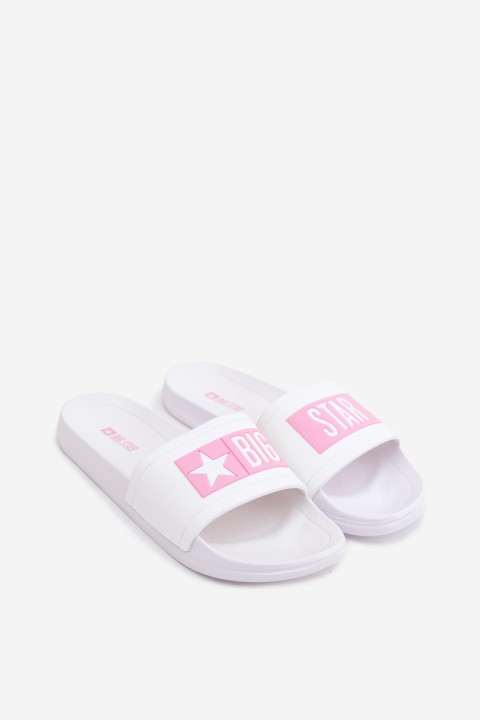 Women's Slides Big Star TT274A005 White-Pink