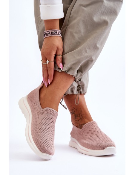 Women's Textile Slip-on Sneakers Pink Adiora