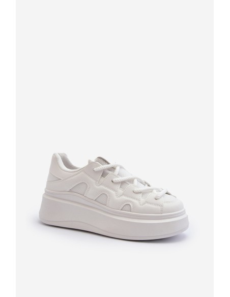 Women's sneakers with chunky lacing white Vinali