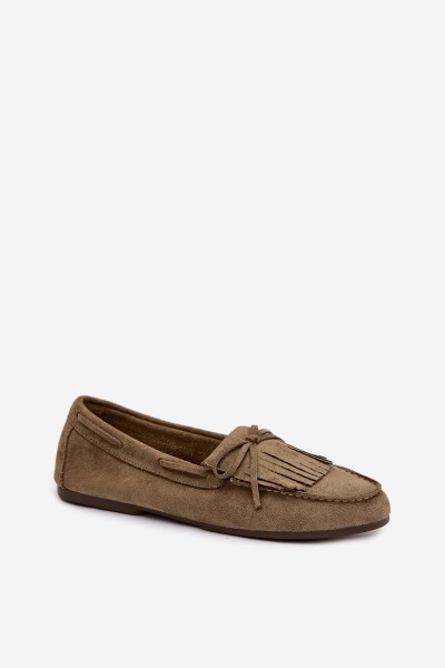 Women's Loafers with Fringes Green Janelisse 2