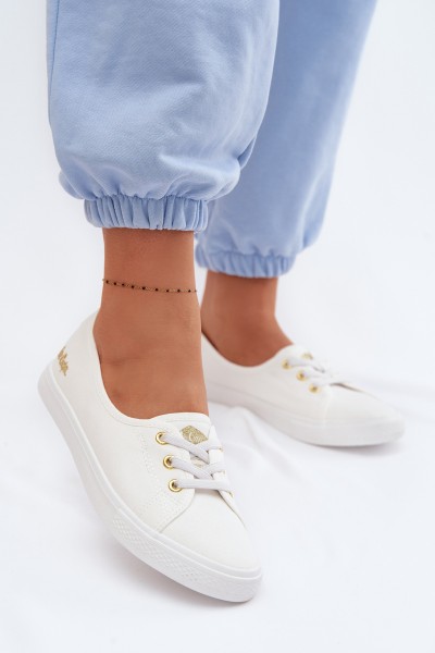 Women's Sneakers White Gold Lee Cooper LCW-26-02-4043