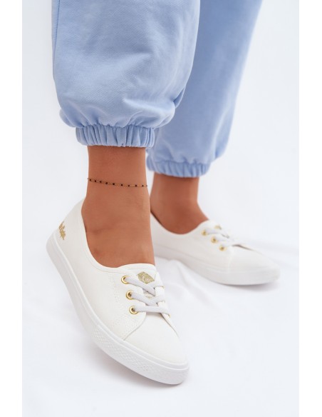 Women's Sneakers White Gold Lee Cooper LCW-26-02-4043
