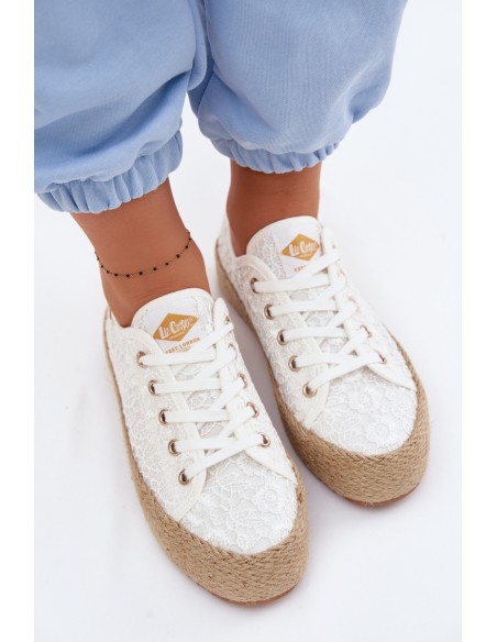 Lace Sneakers Espadrilles Platform Lee Cooper LCW-26-31-4326 White